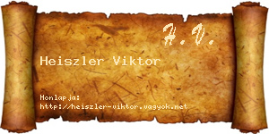 Heiszler Viktor névjegykártya